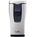 Briquet Colibri 3 Flammes - Monaco II - carbone blanc www.boutiquestgermain.com