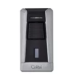 Briquet Colibri - Stealth I - Torche cigare - noir et argent www.boutiquestgermain.com