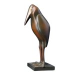 Reproduction en résine de la sculpture d'oiseau de François Pompon, entièrement peinte à la main: Marabout. www.boutiquestgermain.com