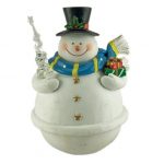 Boîte à musique Culbuto en forme Bonhomme de neige.