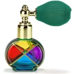 Ce flacon vaporisateur à parfum en Verre de Murano aux dessins géométriques est doré à l'or fin - www.boutiquestgermain.com