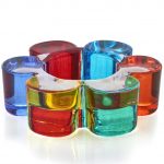 Bougeoir en Cristal de Murano, en forme de fleur apportera un charme printanier dans votre interieur - www.boutiquestgermain.com