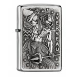 Vue de face du Zippo Verseau - Briquet tempete - Zodiac - www.boutiquestgermain.com
