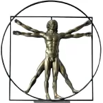 dav03 - Homme de Vitruve - De Vinci - Reproduction - www.boutiquestgermain.com