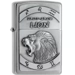 Vue de face du briquet Lion Tempete de chez Zippo est le cadeau idéal pour ceux qui portent ce signe | N'attendez plus et achetez le | Livraison GRATUITE. www_boutiquestgermain.com
