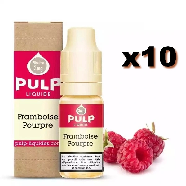 Pulp E-Liquide <br> Framboise Pourpre - 10 flacons de 10ml – 12mg